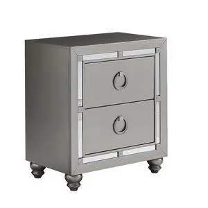 Chloe Gemstone Silver Nightstand Chloe Gemstone Silver Nightstand