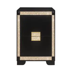 Lively Black/Gold Nightstand Lively Black/Gold Nightstand