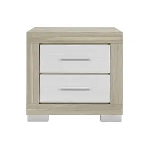 Elsa Natural And White Nightstand Elsa Natural And White Nightstand