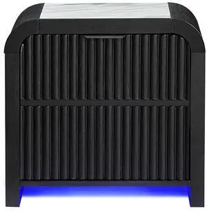 Beverly Black And White Nightstand With Cooler And Speaker Beverly Black And White Nightstand With Cooler And Speaker