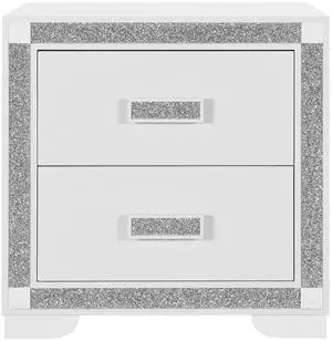 Soulmarie White Nightstand With Cooler And Speaker Soulmarie White Nightstand With Cooler And Speaker