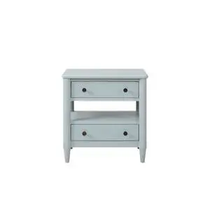 Open Nightstand Ocean Finish With 2 Drawers Open Nightstand Ocean Finish With 2 Drawers