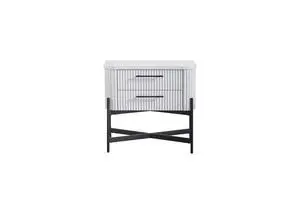 2 Drawer Nightstand - White (Usb Type C) 2 Drawer Nightstand - White (Usb Type C)