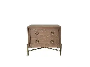 2 Drawer Nightstand With Usb In Latte Finish With Metal Base 2 Drawer Nightstand With Usb In Latte Finish With Metal Base