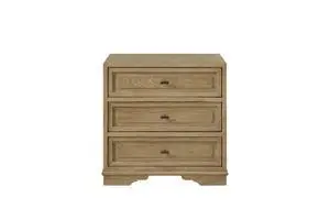 3 Drawer Nighstand - Cashew 3 Drawer Nighstand - Cashew