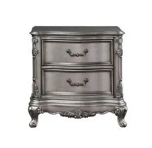 Ariadne Antique Platinum Finish Nightstand Ariadne Antique Platinum Finish Nightstand