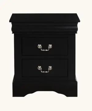Louis Black Finish Philippe Iii Nightstand Louis Black Finish Philippe Iii Nightstand