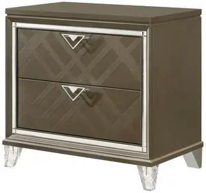 Skylar Dark Champagne Finish Nightstand Skylar Dark Champagne Finish Nightstand