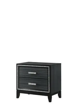 Haiden Weathered Black Finish Nightstand Haiden Weathered Black Finish Nightstand