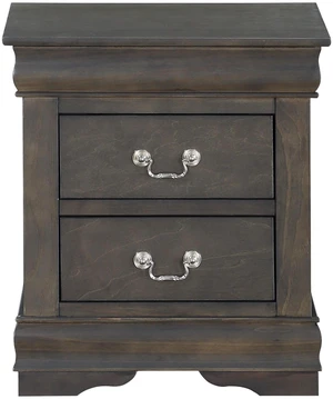 1Pc Traditional Classic Gray Finish 2-Drawers Nightstand Wooden Bedroom Furniture 1Pc Traditional Classic Gray Finish 2-Drawers Nightstand Wooden Bedroom Furniture