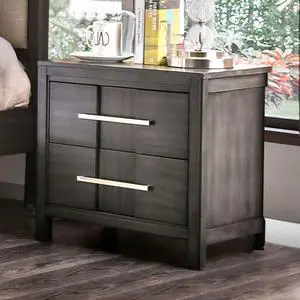 Transitional 1Pc Nightstand Gray Color English Dovetail Drawer Construction Bedside Table Bedroom Transitional 1Pc Nightstand Gray Color English Dovetail Drawer Construction Bedside Table Bedroom