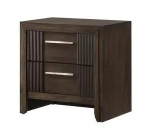 1Pc Contemporary 2-Drawer Nightstand Rich Wood Finish Rustic Charm Polished Hardware Wooden Furniture Brown 1Pc Contemporary 2-Drawer Nightstand Rich Wood Finish Rustic Charm Polished Hardware Wooden Furniture Brown