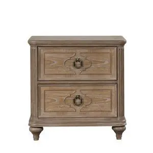 Simple Contemporary 1Pc Nightstand Rustic Oak Veneer Solid Wood Bedside Table W Usb-A And Usb-C Simple Contemporary 1Pc Nightstand Rustic Oak Veneer Solid Wood Bedside Table W Usb-A And Usb-C