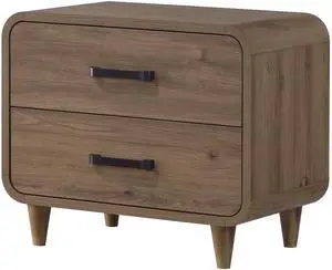 1Pc Contemporary Ample Drawer Space Two Drawers Nightstand Storage Wooden Furniture Brown Finish 1Pc Contemporary Ample Drawer Space Two Drawers Nightstand Storage Wooden Furniture Brown Finish