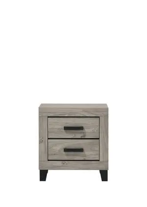 Mari Light Gray Finish Nightstand Mari Light Gray Finish Nightstand