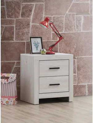 Brantford Coastal White 2-Drawer Nightstand Brantford Coastal White 2-Drawer Nightstand