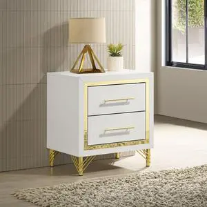 Chesney White 2-Drawer Nightstand Bedside Table Chesney White 2-Drawer Nightstand Bedside Table