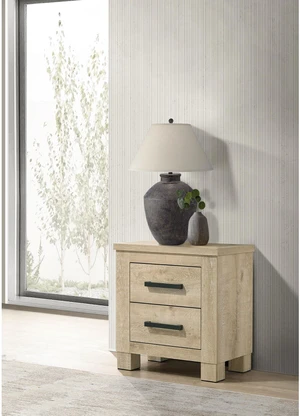 Sansome Weathered Oak 2-Drawer Nightstand Bedside Table Sansome Weathered Oak 2-Drawer Nightstand Bedside Table