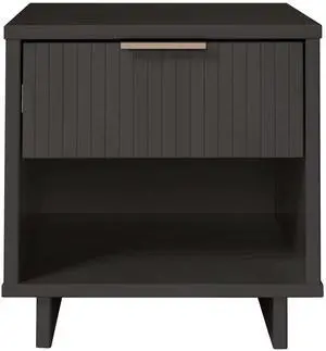 Nightstand In Charcoal Gray Nightstand In Charcoal Gray