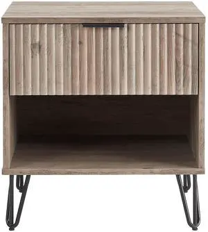 Nightstand In Rustic Gray Nightstand In Rustic Gray