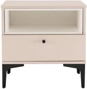 Nightstand In Pale Rose And White Nightstand In Pale Rose And White