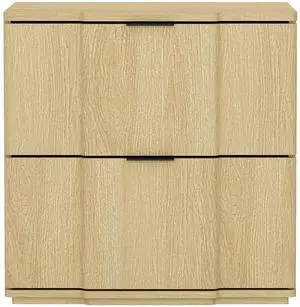 Nightstand In Natural And Black Nightstand In Natural And Black