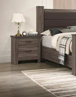 Natural Finish Striking Wooden Nightstand Bedside Table 2X Drawers Storage Bedroom Furniture Natural Finish Striking Wooden Nightstand Bedside Table 2X Drawers Storage Bedroom Furniture