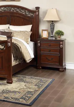 Bedroom Furniture Traditional Look Unique Wooden Nightstand Drawers Bed Side Table Cherry Bedroom Furniture Traditional Look Unique Wooden Nightstand Drawers Bed Side Table Cherry