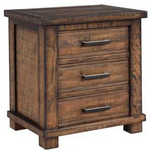 Rustic Three Drawer Reclaimed Solid Wood Farmhouse Nightstand (Old Sku:Wf531408Aad) Rustic Three Drawer Reclaimed Solid Wood Farmhouse Nightstand (Old Sku:Wf531408Aad)