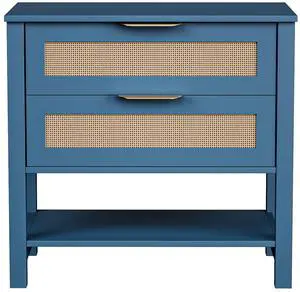 Rattan Nightstand With 2 Drawers And Storage Shelf Boho Bedside Narrow Side Table For Bedroom Rattan Nightstand With 2 Drawers And Storage Shelf Boho Bedside Narrow Side Table For Bedroom