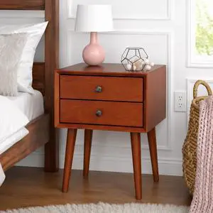 Nightstand With 2-Drawers, Small Side End Table With Storage, Seadrifte Nightstand With 2-Drawers, Small Side End Table With Storage, Seadrifte