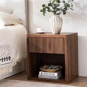Night Stand Nightstand With Drawer Storage Fluted Bed Side Table End Table Large Modern Wide Bedside Stand Mid Century Night Stands For Bedroom Living Room Sofa Couch Home Office Night Stand Nightstand With Drawer Storage Fluted Bed Side Table End Table Large Modern Wide Bedside Stand Mid Century Night Stands For Bedroom Living Room Sofa Couch Home Office