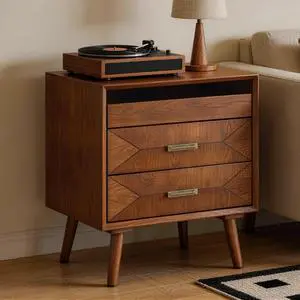 24" Nightstand With Charging Station, Keep Your Phone Charged & Bedroom Organized, Wood Bedside Table With 2 Drawers, Open Shelf & Usb/Type-C Ports For Bedroom Living Room 24" Nightstand With Charging Station, Keep Your Phone Charged & Bedroom Organized, Wood Bedside Table With 2 Drawers, Open Shelf & Usb/Type-C Ports For Bedroom Living Room