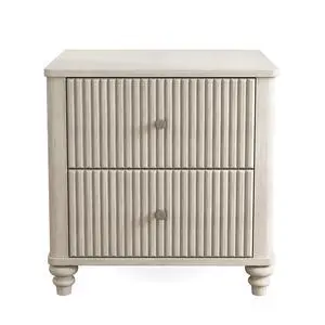 Fluted Nightstand 2-Piece Set, 21.65" Wide Side Table With 3 Drawers, Mid Century Modern Wood Nightstand With Metal Handle, Wooden Bedside End Table For Bedroom, Living Room, Closet, Beige Fluted Nightstand 2-Piece Set, 21.65" Wide Side Table With 3 Drawers, Mid Century Modern Wood Nightstand With Metal Handle, Wooden Bedside End Table For Bedroom, Living Room, Closet, Beige
