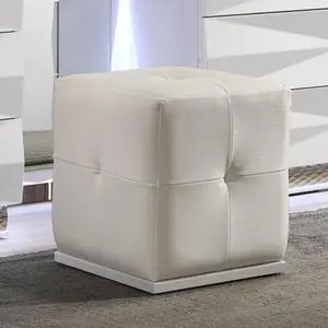 White Vanity Stool Tufting Rubberwood Contemporary Style 1pc Stool White Vanity Stool Tufting Rubberwood Contemporary Style 1pc Stool