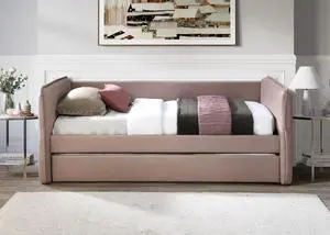 Daybed With A Trundle In Dusty Rose Daybed With A Trundle In Dusty Rose