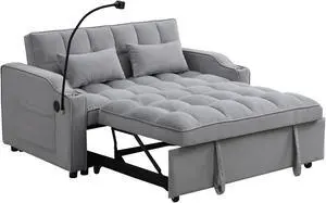 Modern Velvet Loveseat Futon Sofa Couch W/Pullout Bed,Small Love Seat Lounge Sofa With Adjustable Reclining Backrest,Toss Pillows, Pockets,Furniture For Living Room,3 In 1 Convertible Sleeper Sofa Bed Modern Velvet Loveseat Futon Sofa Couch W/Pullout Bed,Small Love Seat Lounge Sofa With Adjustable Reclining Backrest,Toss Pillows, Pockets,Furniture For Living Room,3 In 1 Convertible Sleeper Sofa Bed