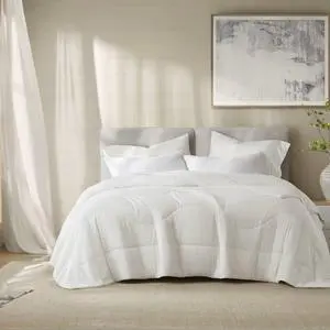 1-Piece King/Cal King Reversible Tencel Comforter Blanket,White 1-Piece King/Cal King Reversible Tencel Comforter Blanket,White