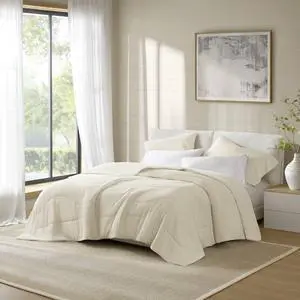 1-Piece Full/Queen Reversible Tencel Comforter Blanket,Ivory 1-Piece Full/Queen Reversible Tencel Comforter Blanket,Ivory