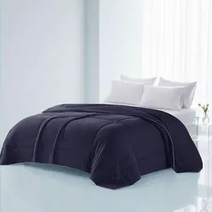 1 Piece Twin Down Alternative Comforter,Navy 1 Piece Twin Down Alternative Comforter,Navy