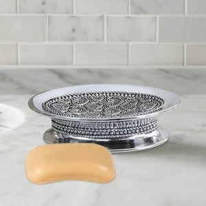 Soap Dish for Counter, Shower and Kitchen Resin, Silver, Resin, Accessories Soap Dish for Counter, Shower and Kitchen Resin, Silver, Resin, Accessories