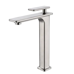 Single Hole Faucet, Single Handle Vanity Basin Faucet, Brushed Nickel, Stainless Steel, Sink Single Hole Faucet, Single Handle Vanity Basin Faucet, Brushed Nickel, Stainless Steel, Sink
