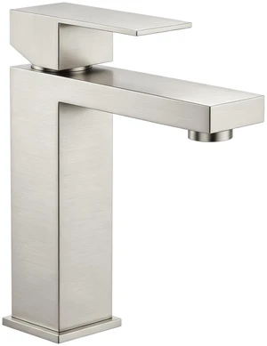 Single Hole Faucet, Single Handle Vanity Basin Faucet, Brushed Nickel, Stainless Steel, Sink Single Hole Faucet, Single Handle Vanity Basin Faucet, Brushed Nickel, Stainless Steel, Sink