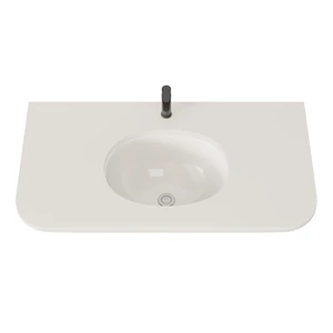 36 Inch Artificial Countertop with Ceramic Sink, White, Artificial Marble, Sinks 36 Inch Artificial Countertop with Ceramic Sink, White, Artificial Marble, Sinks
