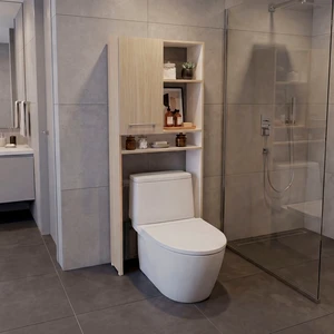 Cartagena 4 Shelf Over The-Toilet Storage Cabinet, White, Particle Board, Storage Cartagena 4 Shelf Over The-Toilet Storage Cabinet, White, Particle Board, Storage