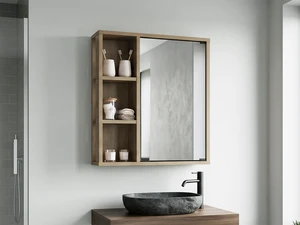 Marlow Wall Mounted Cabinet with Open Shelves, Storage, Natural, Particle Board Marlow Wall Mounted Cabinet with Open Shelves, Storage, Natural, Particle Board