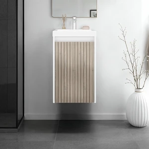 Avery Vanity Cabinet, Freestanding Sink Base with Open Shelf Storage Organizer, Multi, Particle Board, Vanities Avery Vanity Cabinet, Freestanding Sink Base with Open Shelf Storage Organizer, Multi, Particle Board, Vanities