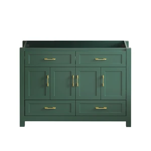 48 Inch Vanity, Abundant Storage Cabinet Soft Close Doors and 4 Drawers Excluding the Ceramic Basin, Green, MDF 48 Inch Vanity, Abundant Storage Cabinet Soft Close Doors and 4 Drawers Excluding the Ceramic Basin, Green, MDF