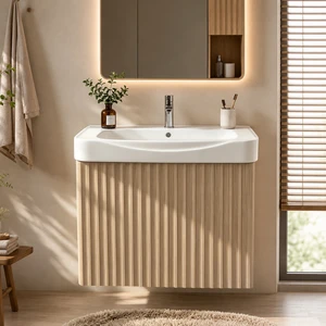 Wall Inch Vanity with Ceramic Sink with One Faucet Holes, Cabinet Soft Close Doors Pre Installed and Completed, Light Wall Inch Vanity with Ceramic Sink with One Faucet Holes, Cabinet Soft Close Doors Pre Installed and Completed, Light