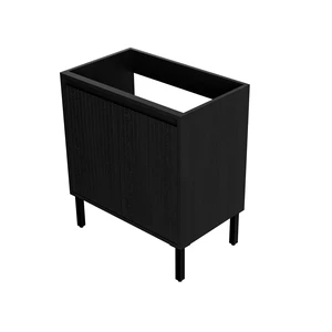 36 Inch Vanity Cabinet Without Sink Freestanding Fluted Vanity with Doors, Matt Black, MDF, Vanities 36 Inch Vanity Cabinet Without Sink Freestanding Fluted Vanity with Doors, Matt Black, MDF, Vanities